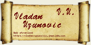 Vladan Uzunović vizit kartica